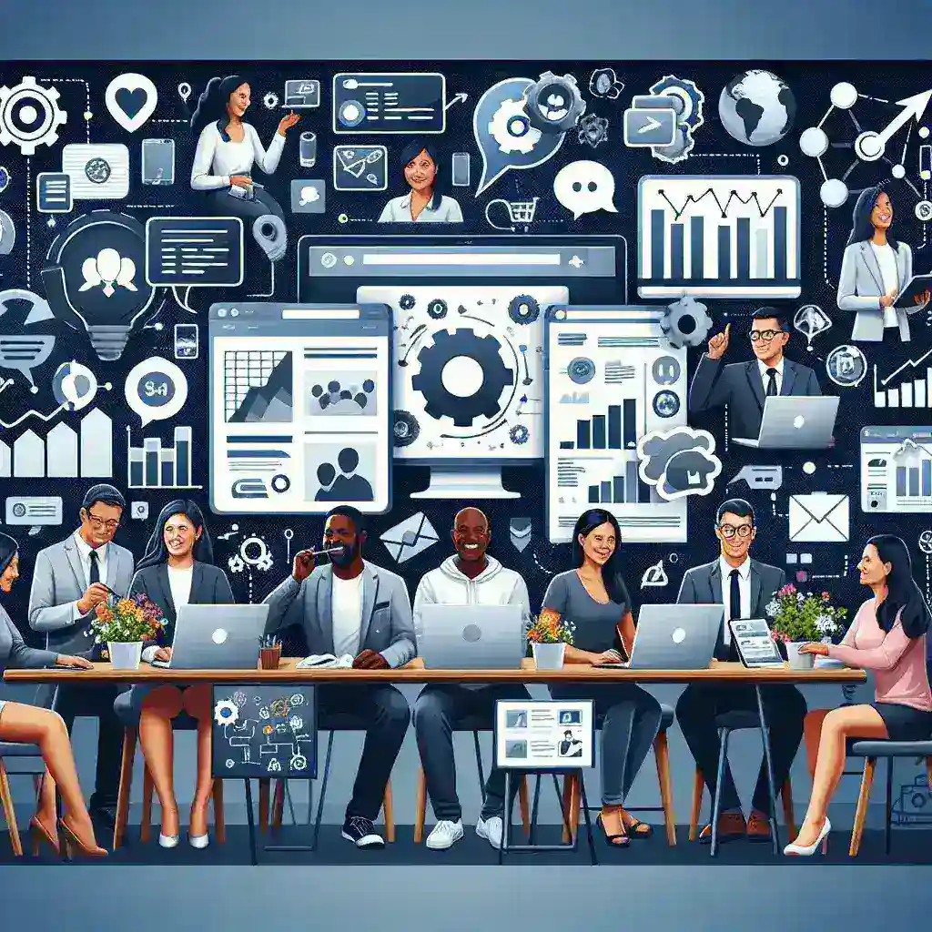 "Immagine di strumenti digitali per piccole imprese, inclusi laptop, smartphone e software di gestione, che rappresentano risorse essenziali per il successo online nel contesto della guida completa."